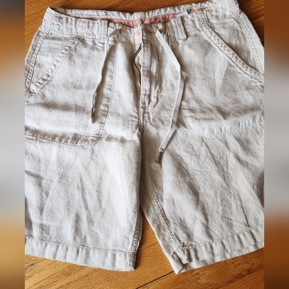 Mens Lucky Brand 100%linen shorts size 33